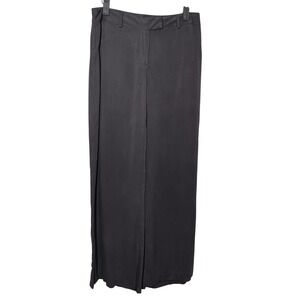 Cabi Women's 100% Silk Gray Wide Leg Pants Trousers Size 6 Career Casual
